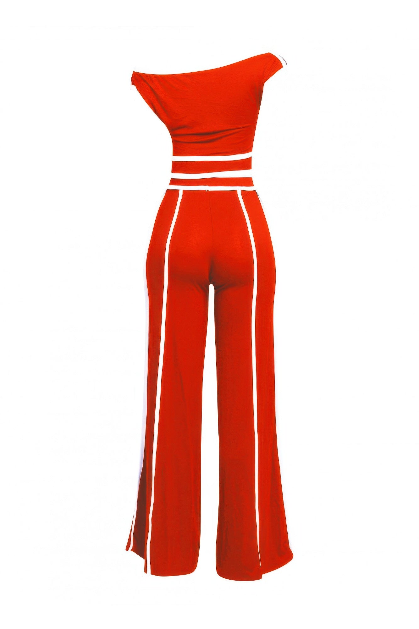Color Contrast Detailed Off Shoulder Set
