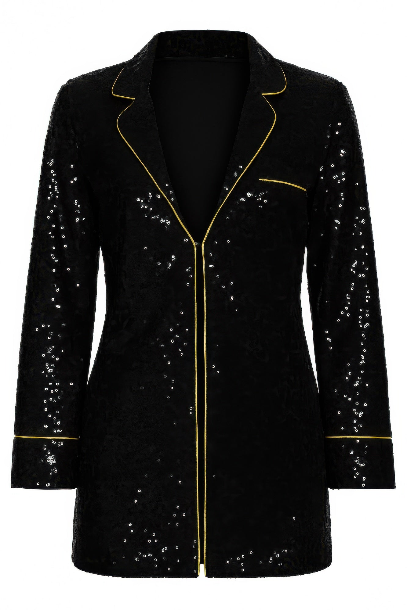 Sequin Collared Two Piece Set