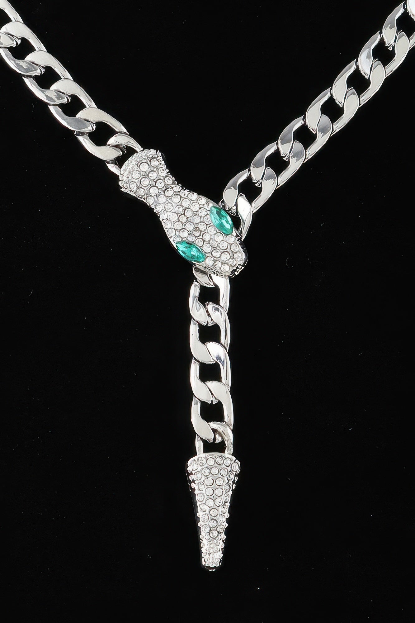 Jeweled Snake Chain Wrap Necklace