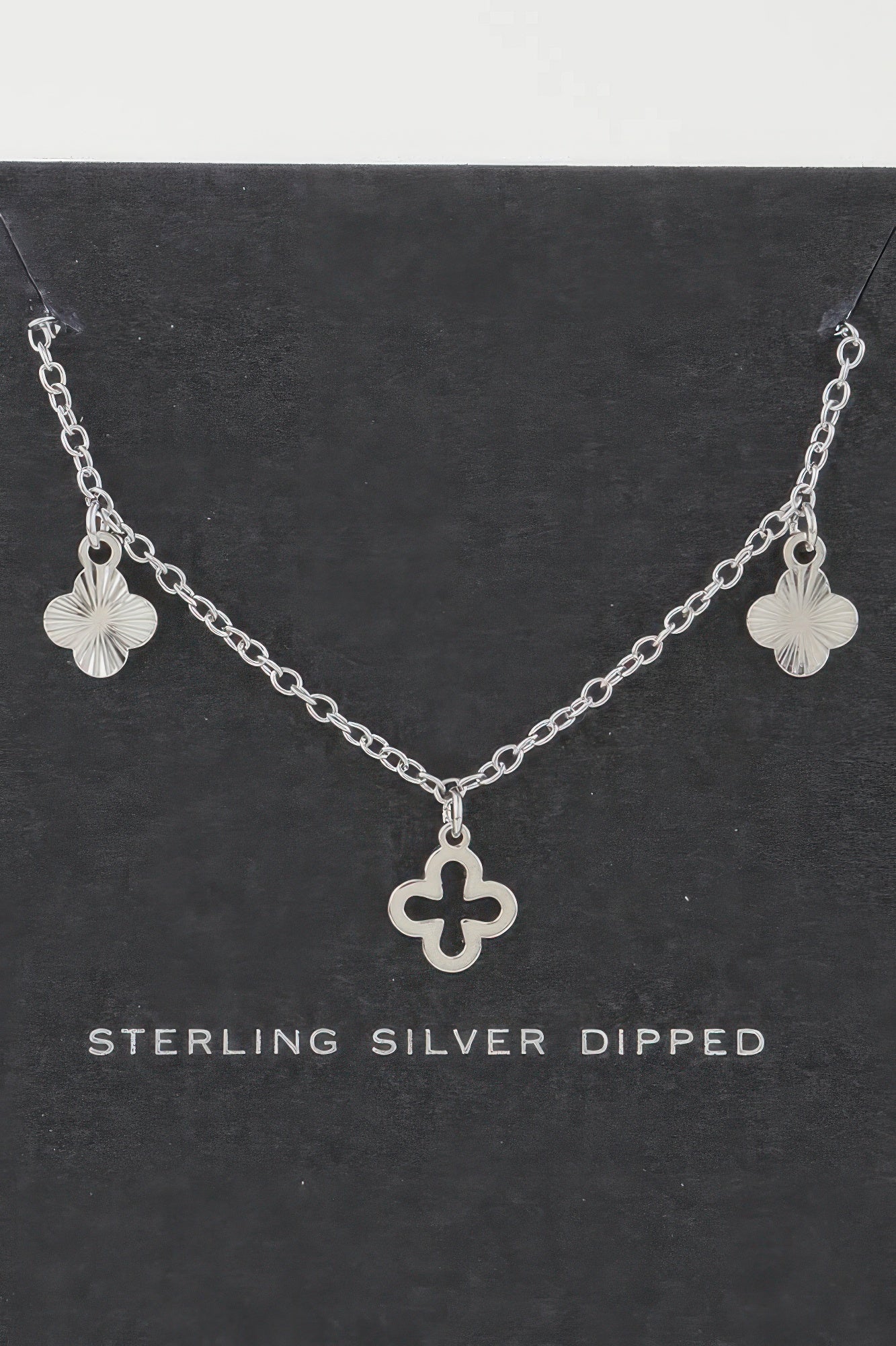Triple Clover Charm Necklace