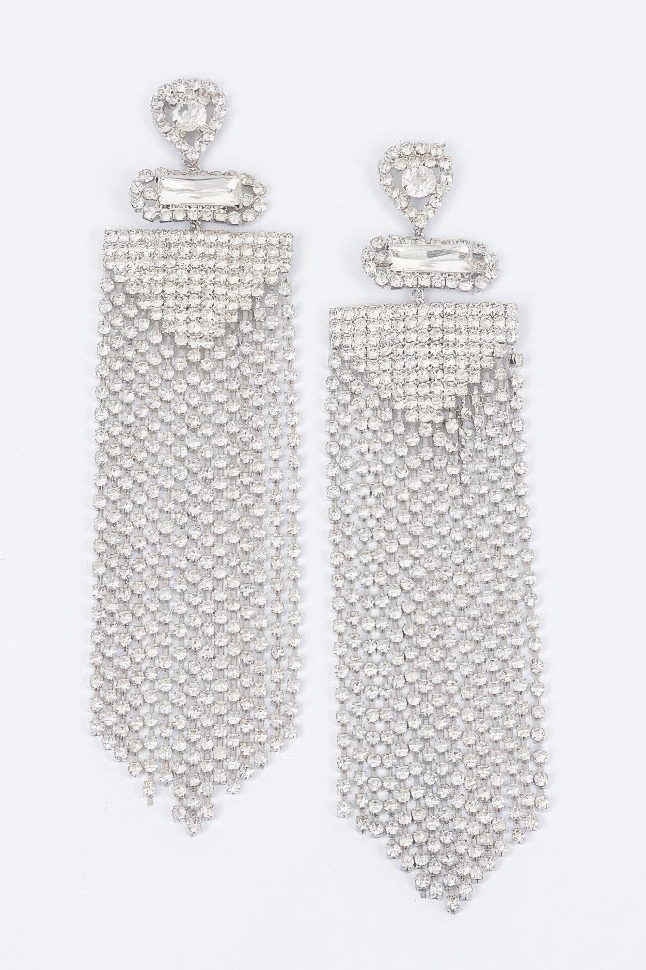 Rhinestone Fringe Earring