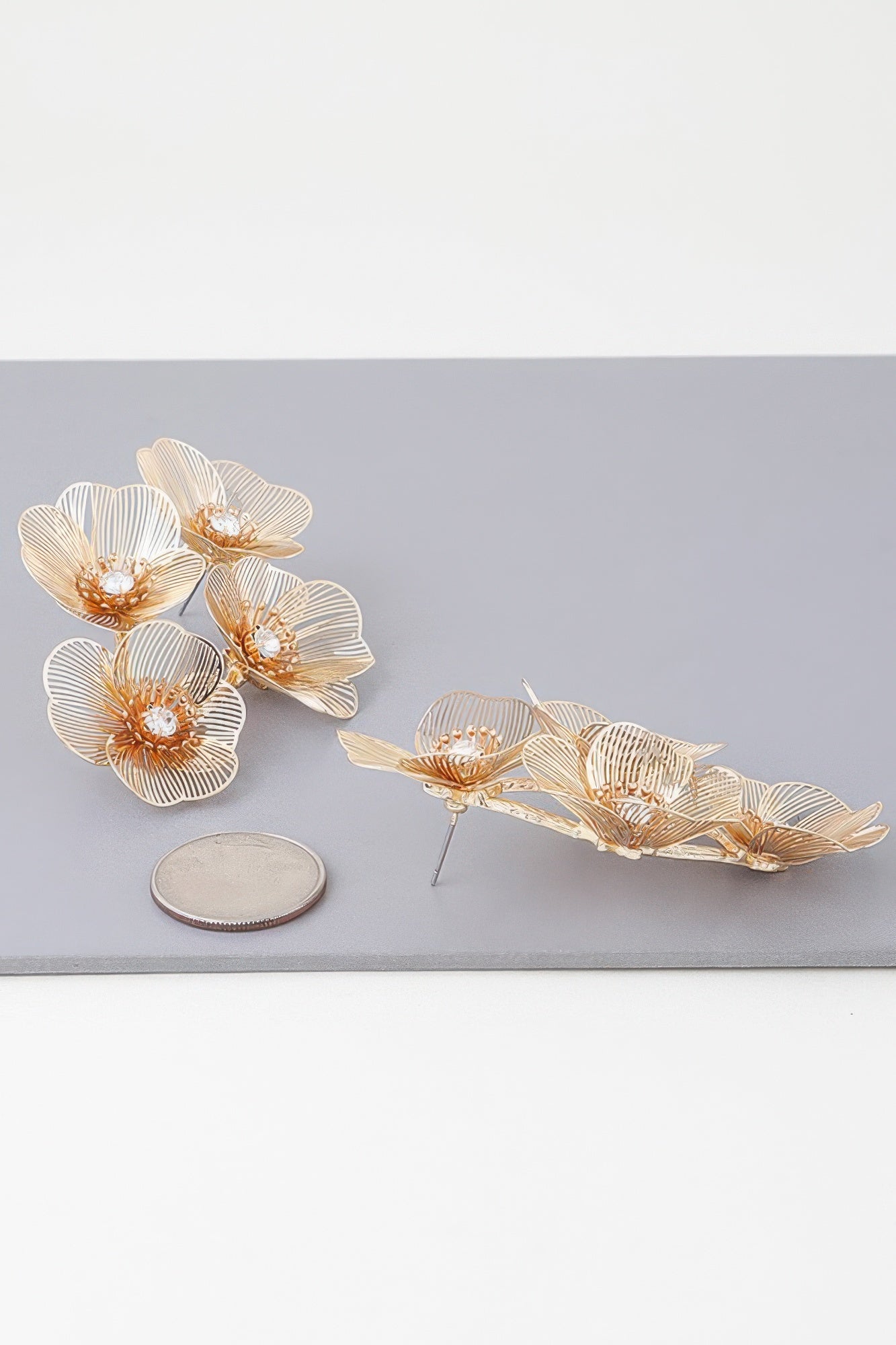 Delicate Blossom Drop Earrings
