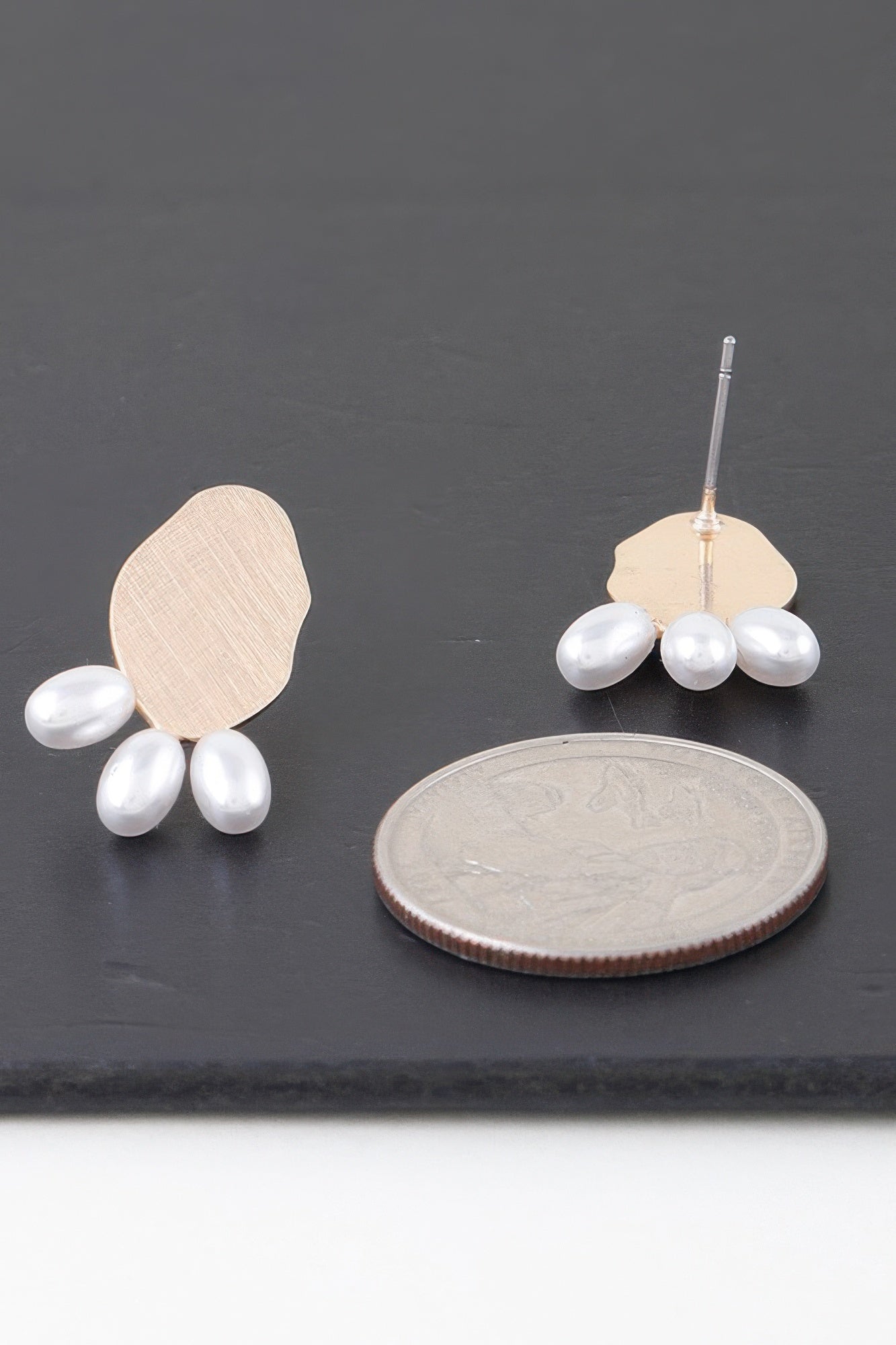 Triple Pearled Drop Earrings