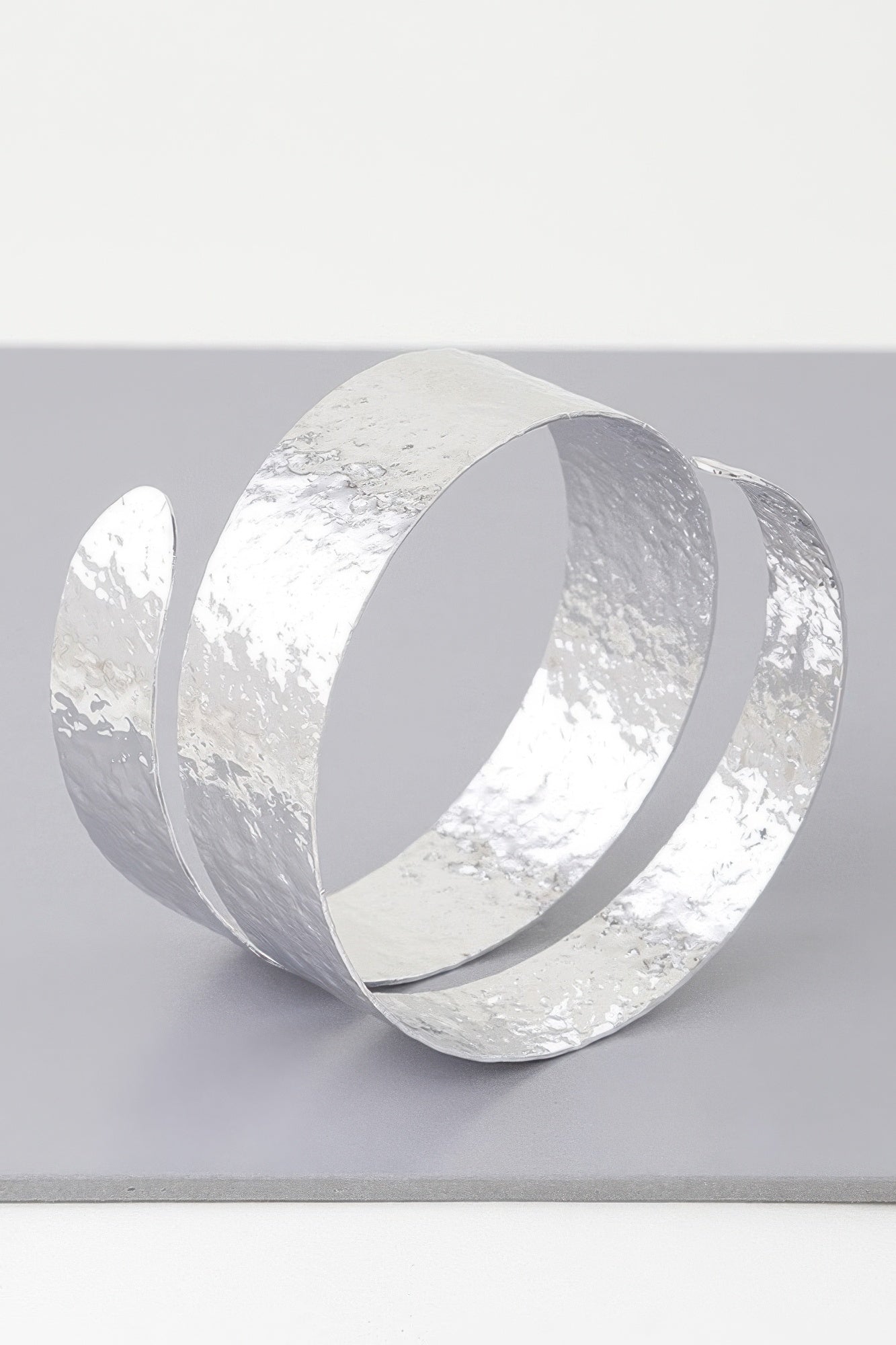 Hammered Wrap Around Cuff Bracelet
