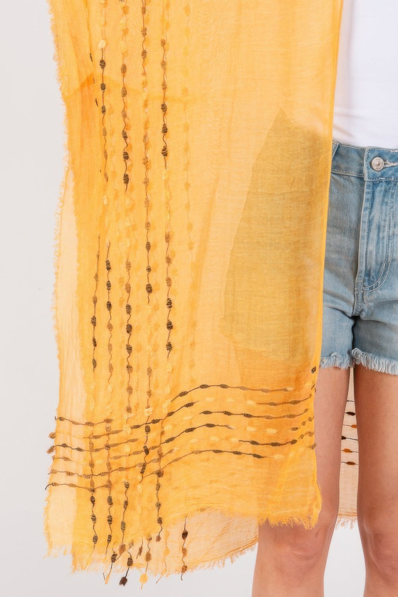 Colored Stitch Kimono