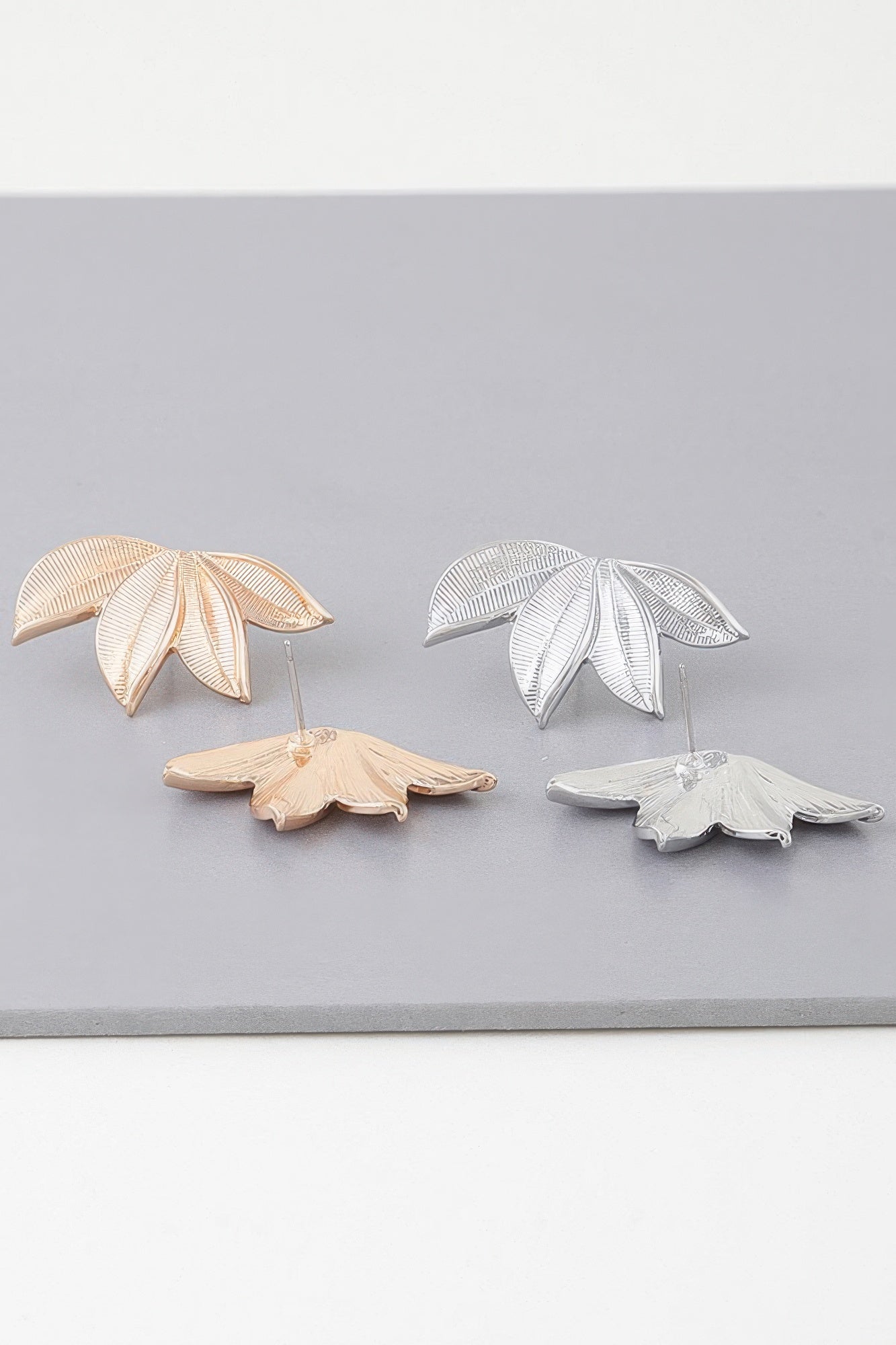 Multi Leaf Stud Earrings