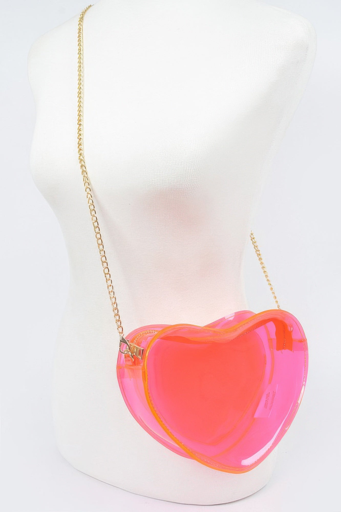 Clear Heart Shape Crossbody Bag