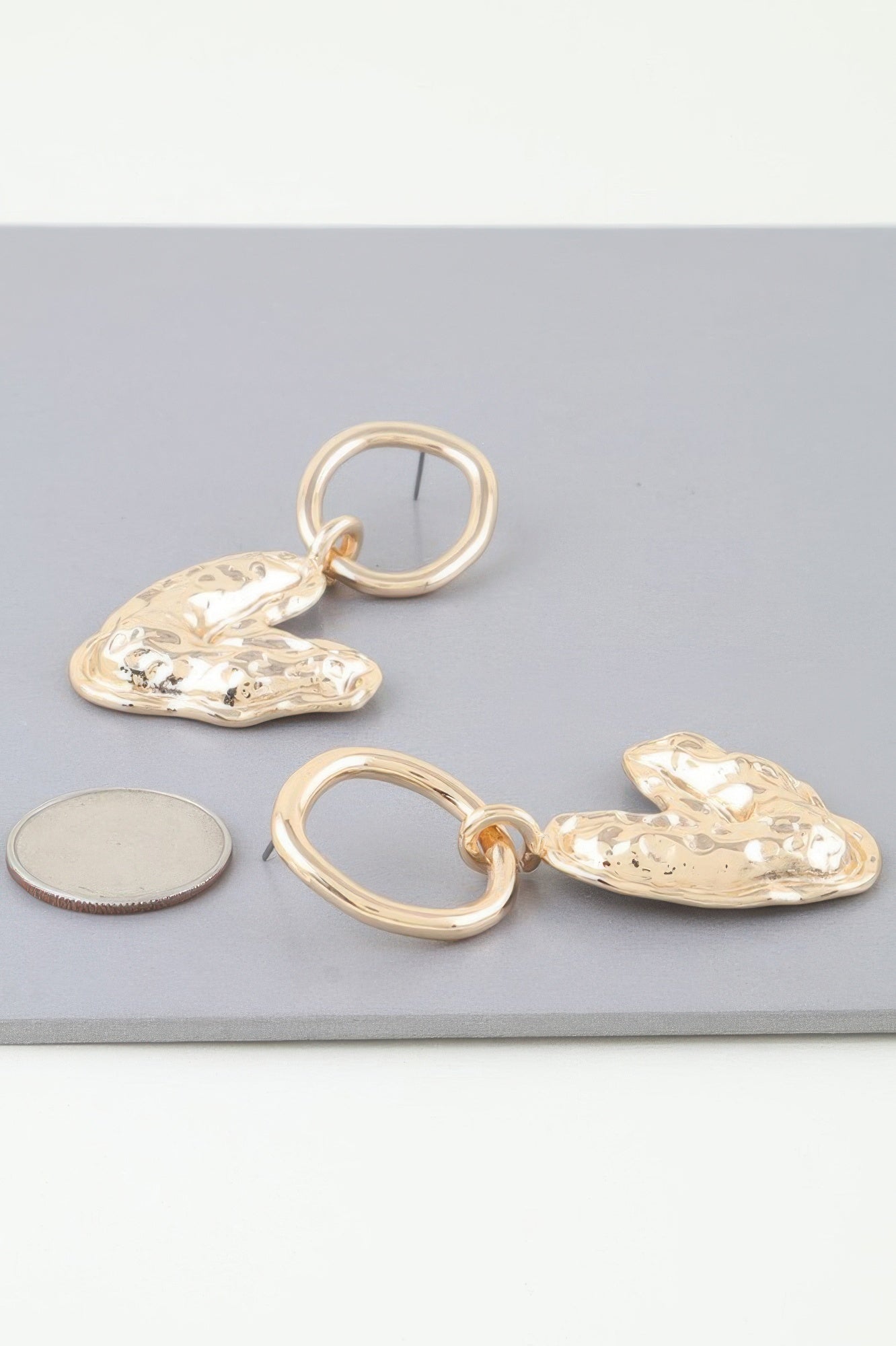 Hammered Boomerang Earrings