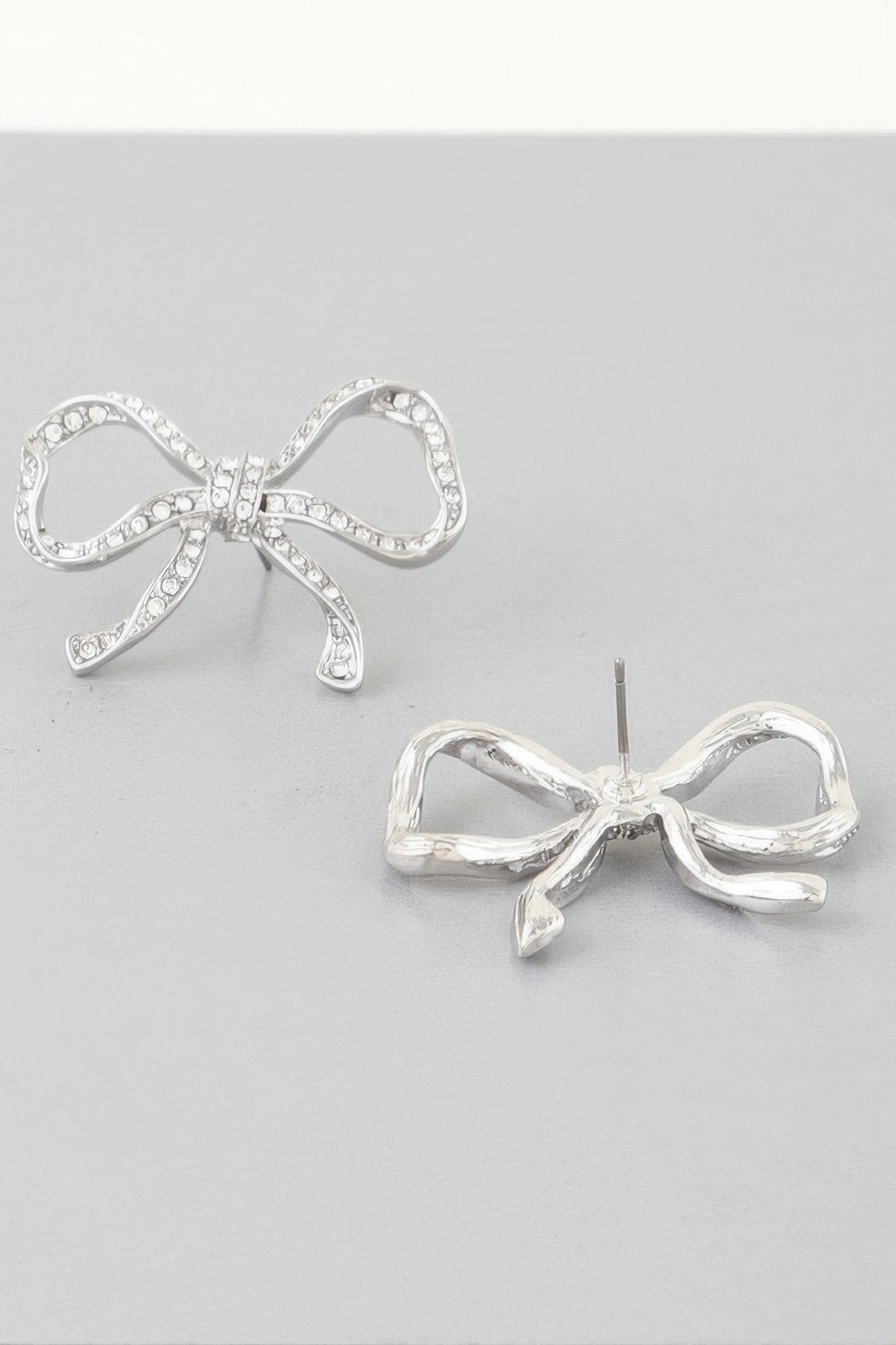Rhinestone Bow Earrings