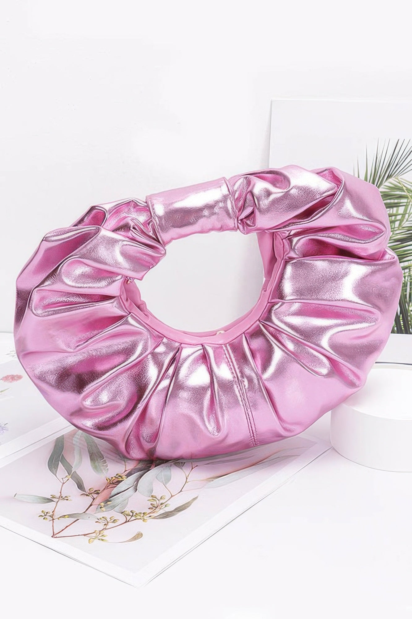 Metallic Hobo Bag W/chain