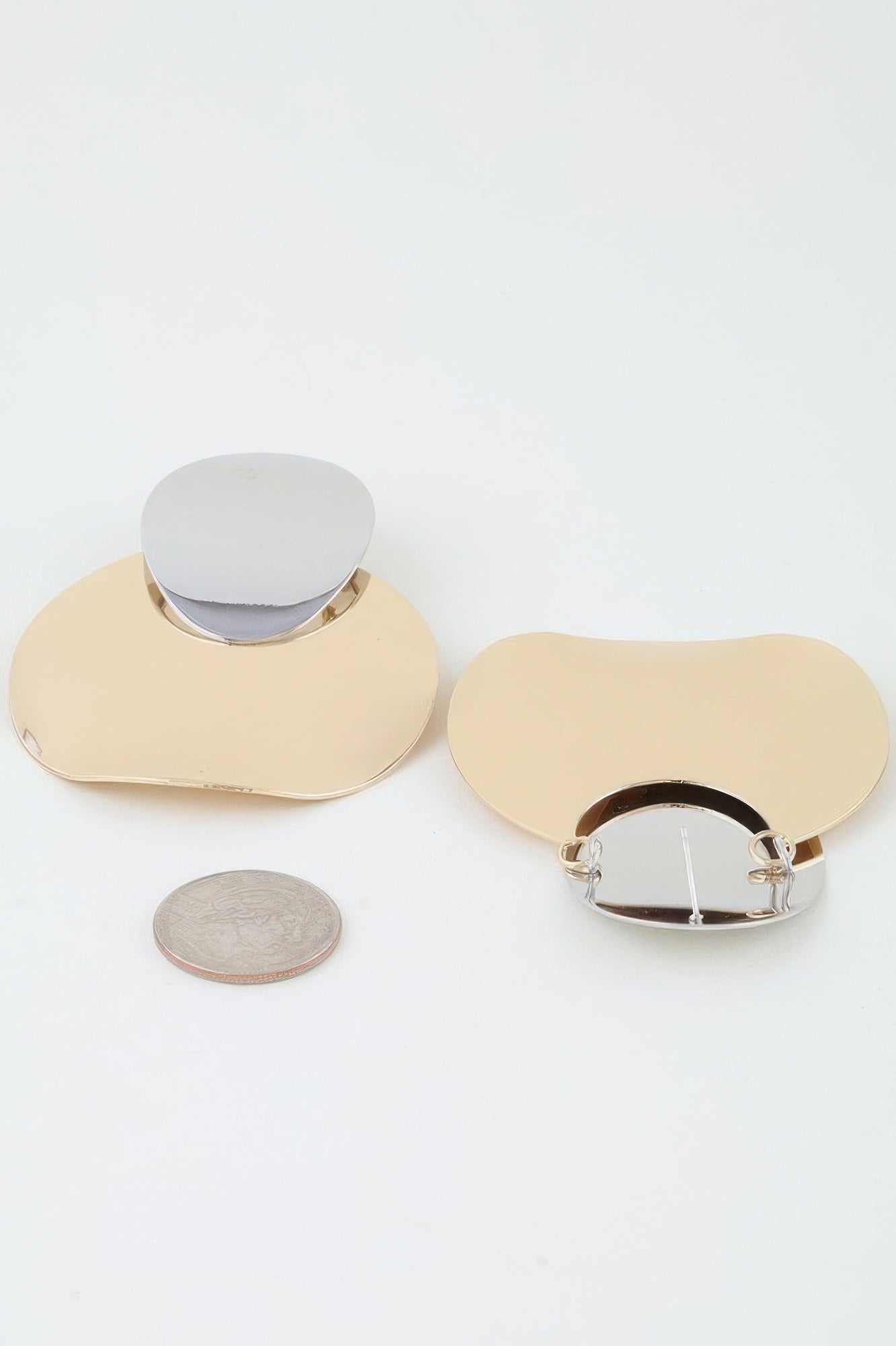 Shiny Minimal Petal Drop Earrings