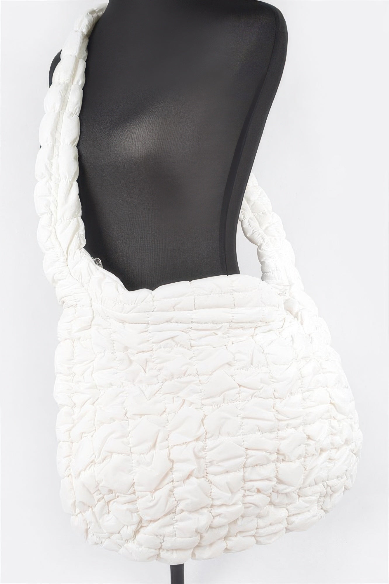 Quilted Nylon Oversize Crossbody Bag