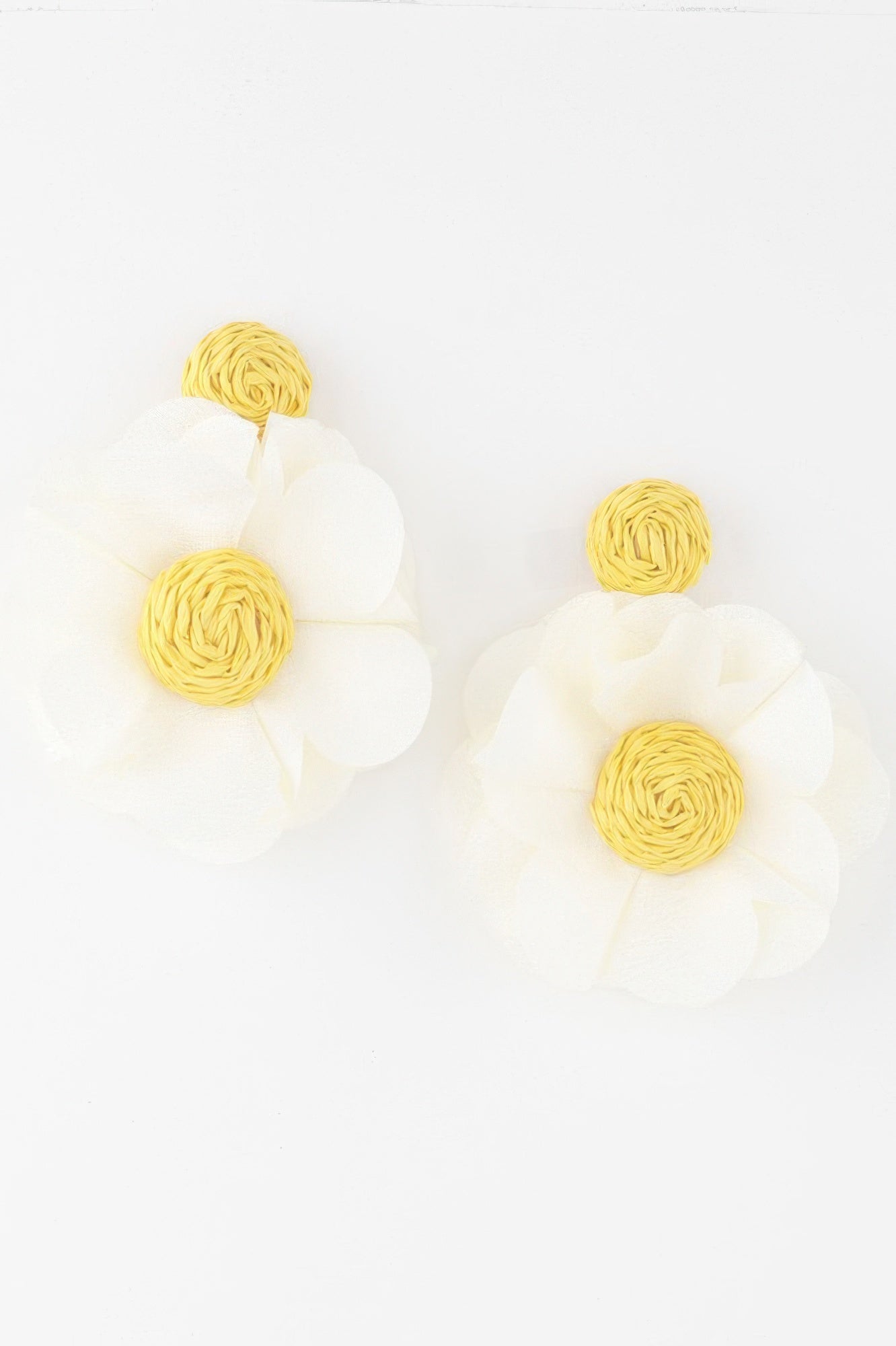 Handmade Paper Flower Shape Earrings