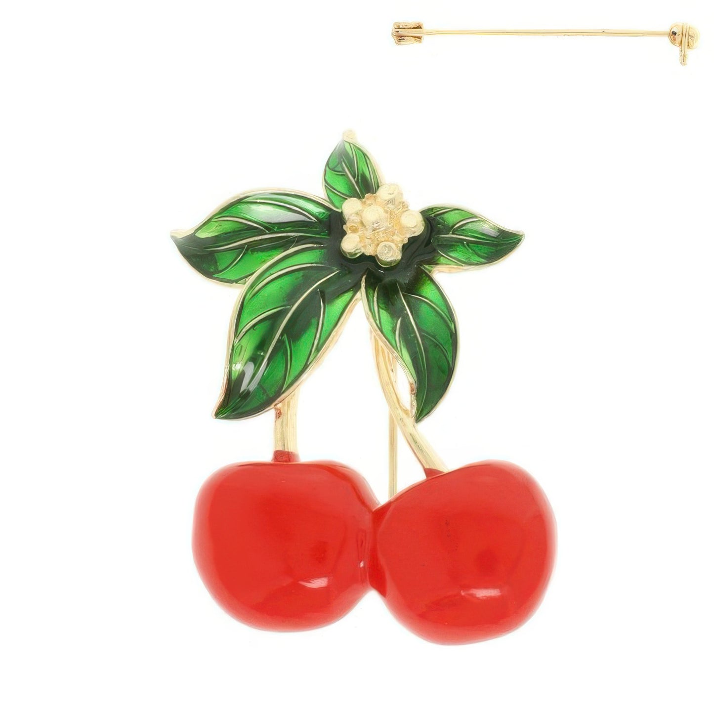 Cherry Resin Brooch Pin