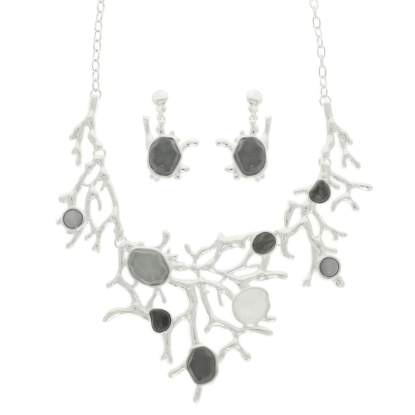 Acetate Resin Necklace Set With Earrings