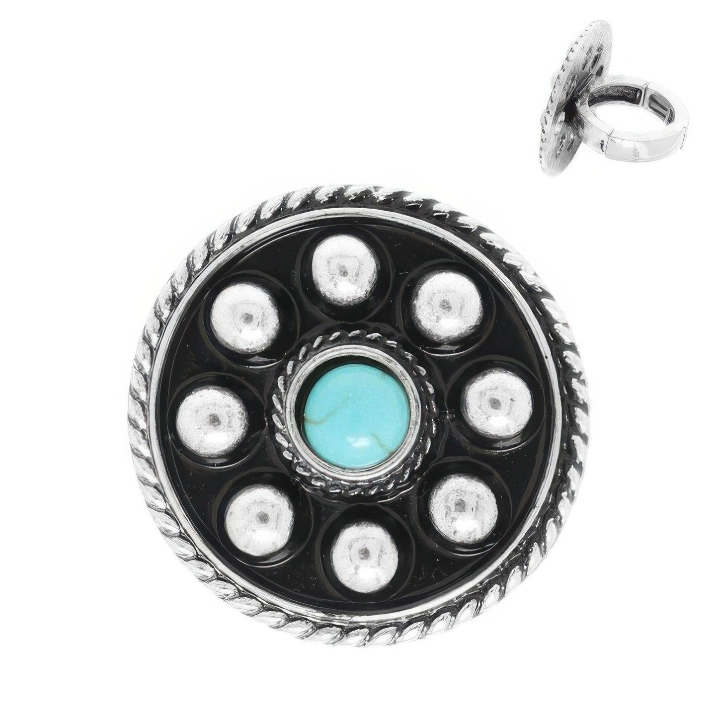 Western Bubble Jeweled Stretch Ring