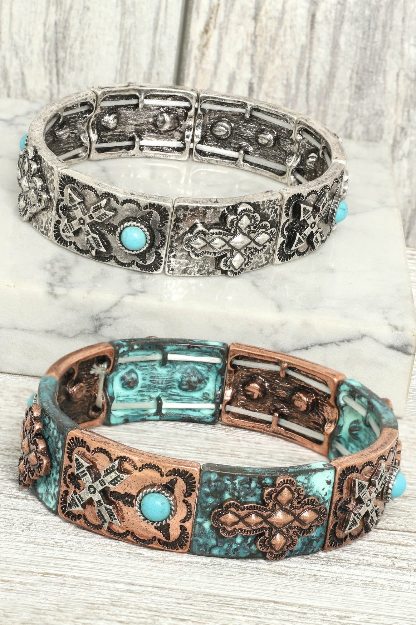 Western Cross Stretch Bracelet