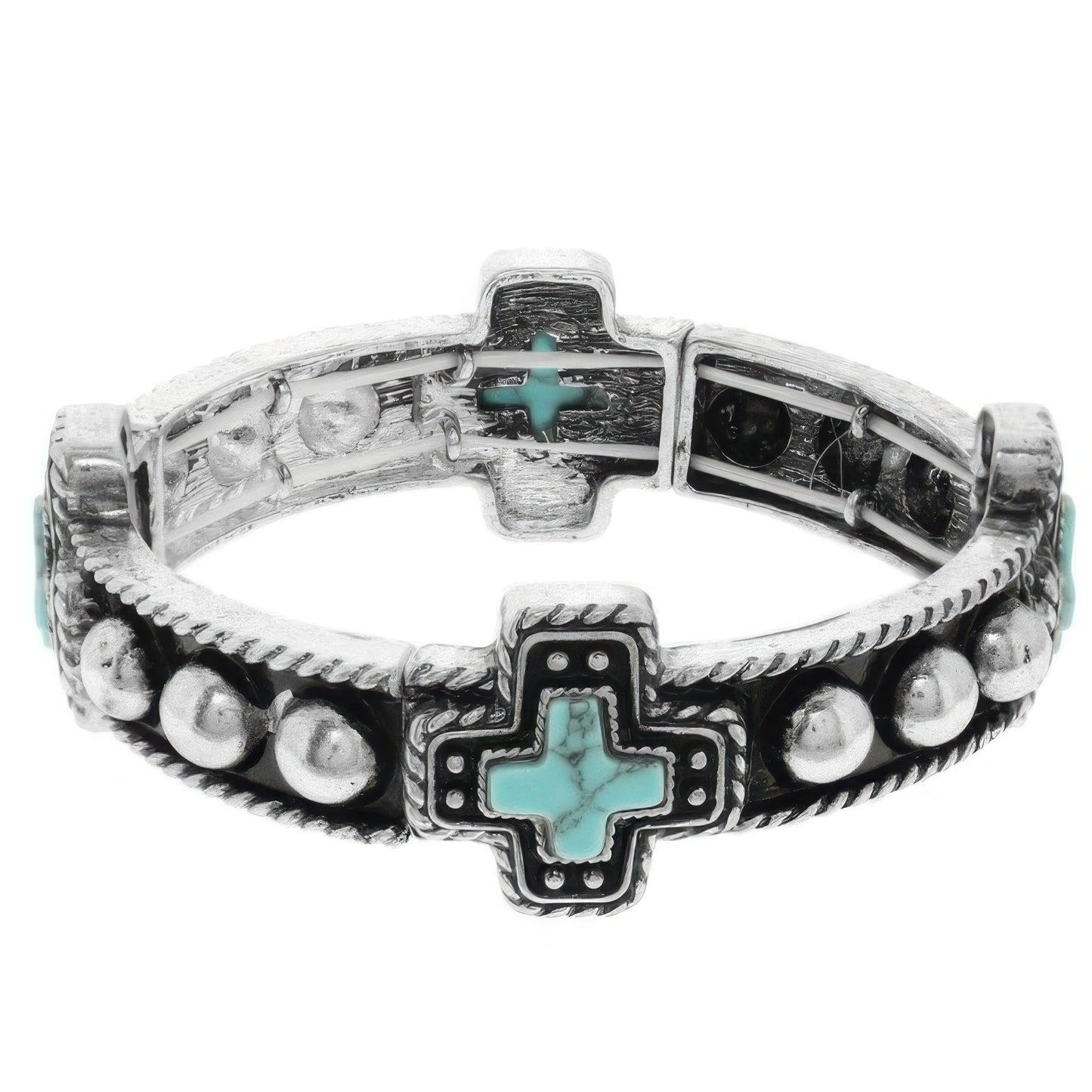 Western Turquoise Cross Bracelet