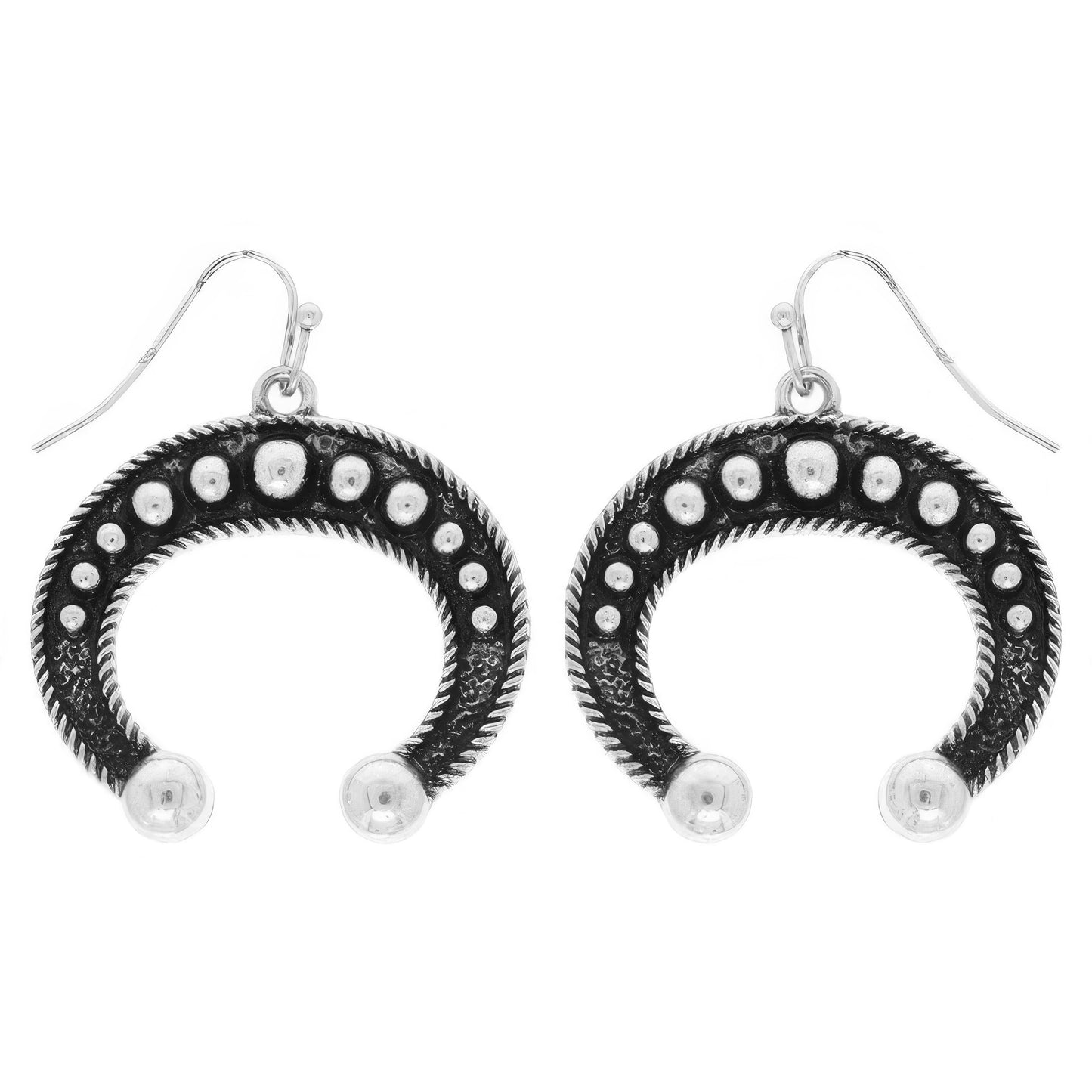 Western Squash Blossom Dangle Earrings