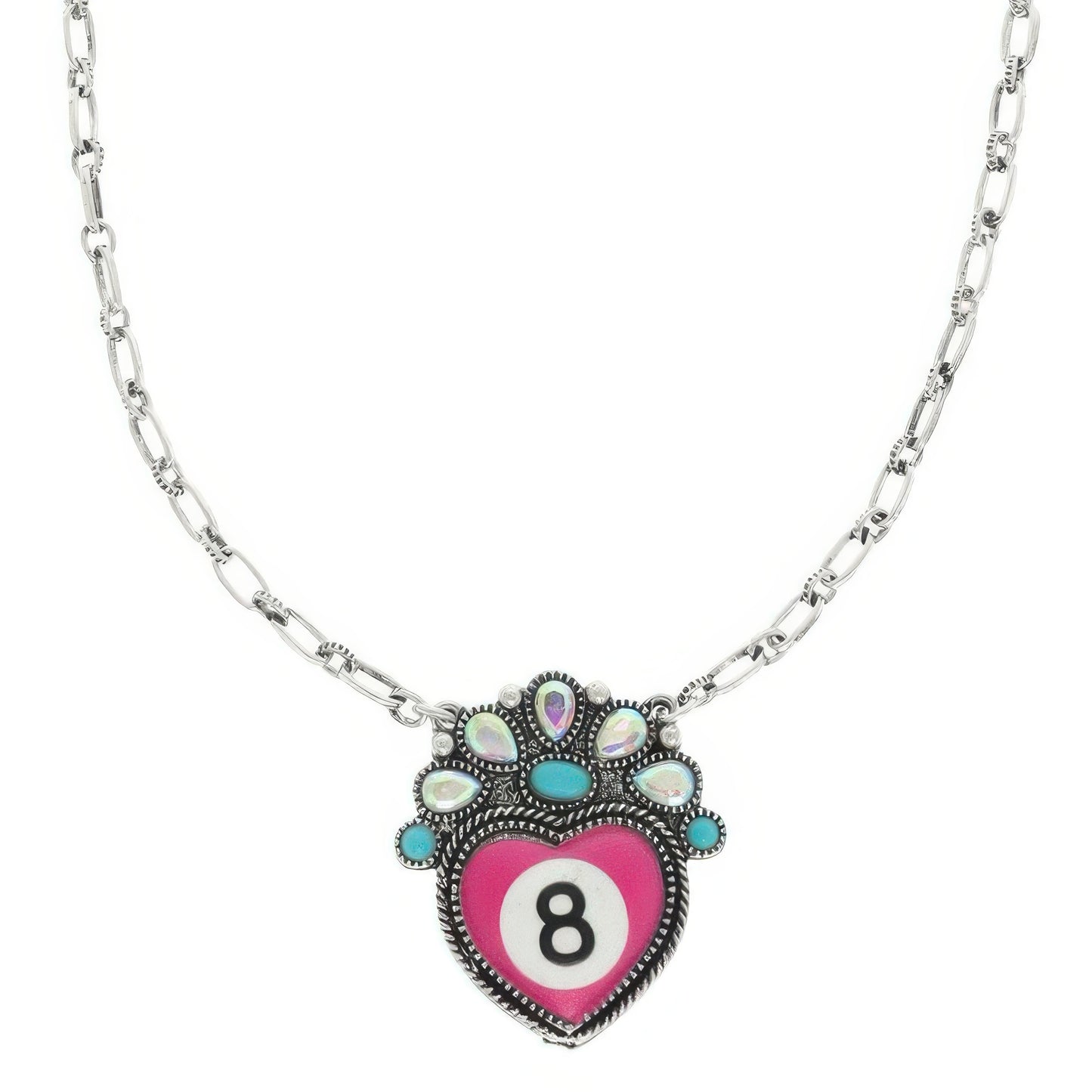 Western Eight Ball Pendant Necklace