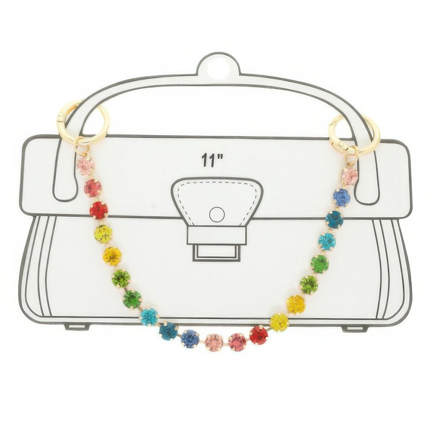 Jeweled Bag Charm Chain