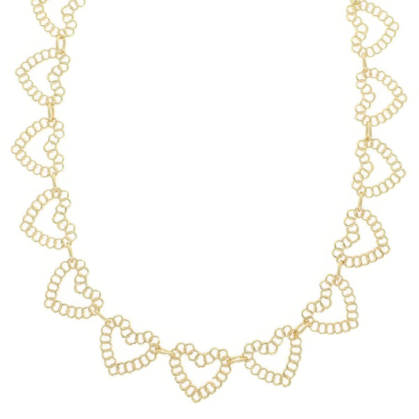Heart Linked Charm Necklace
