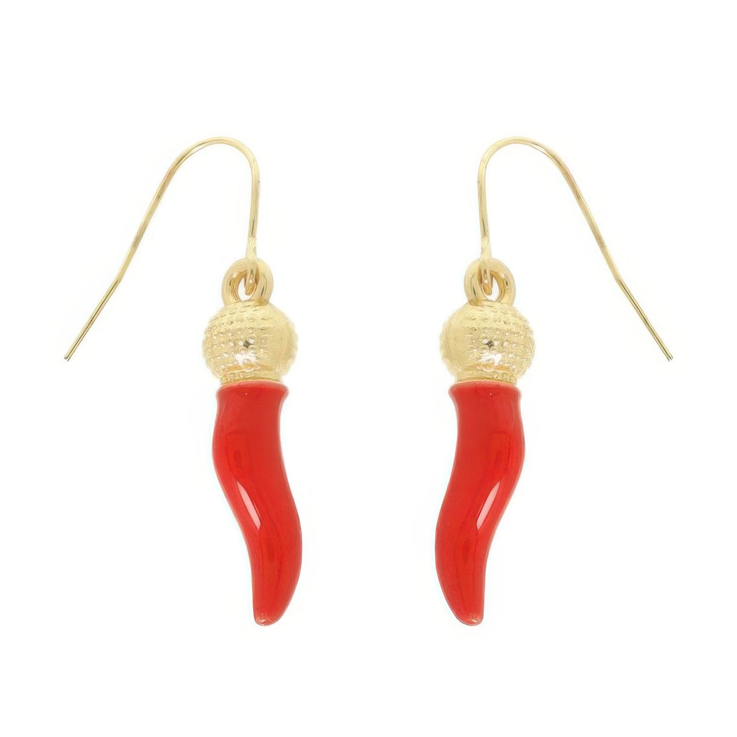 3d Red Hot Chili Pepper Dangle Earrings