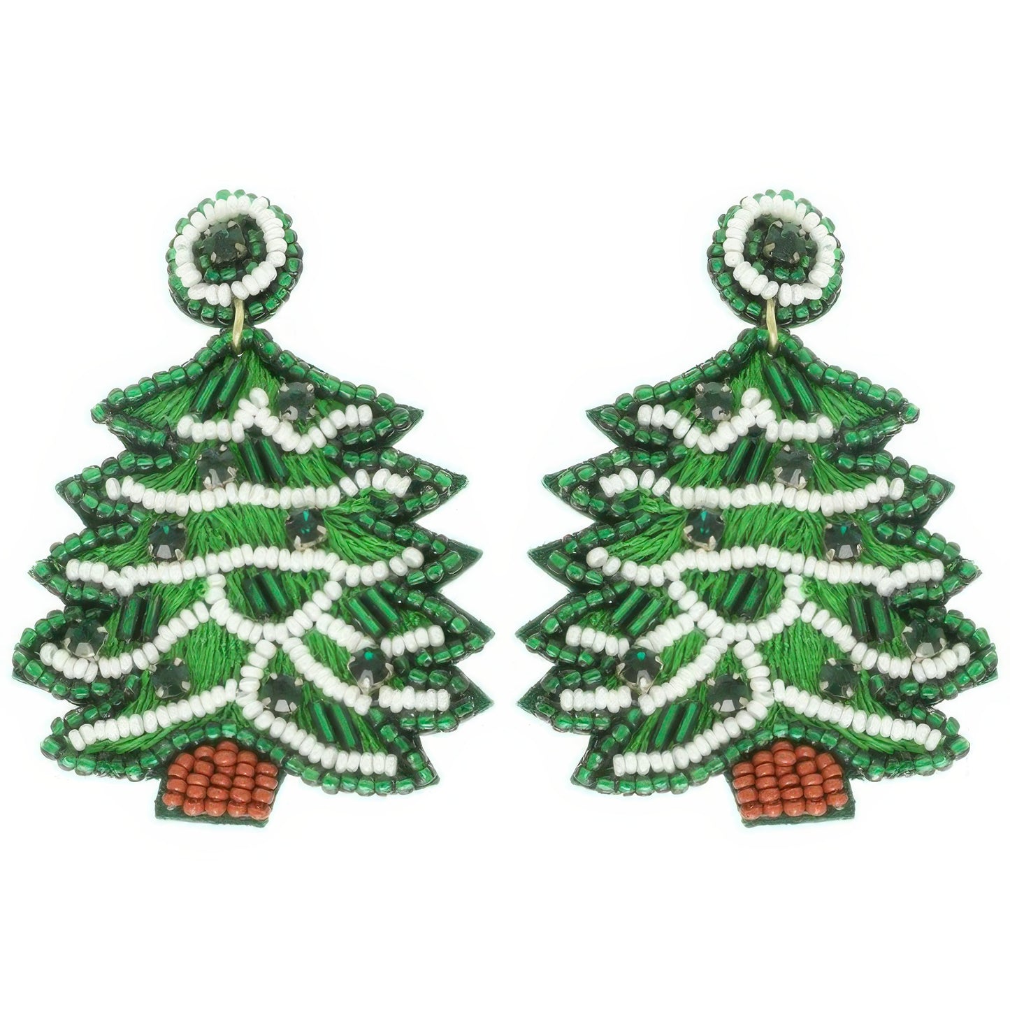 Christmas Tree Post Dangle Earrings