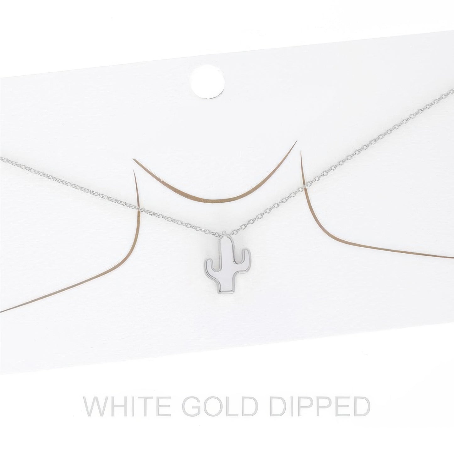 Women's Gold Dipped Cactus Chain Necklace