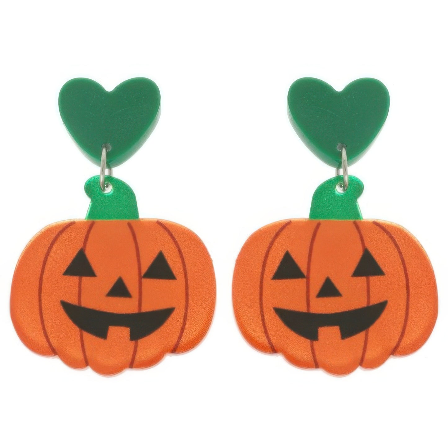 Halloween Jack O Lantern Stud Earrings