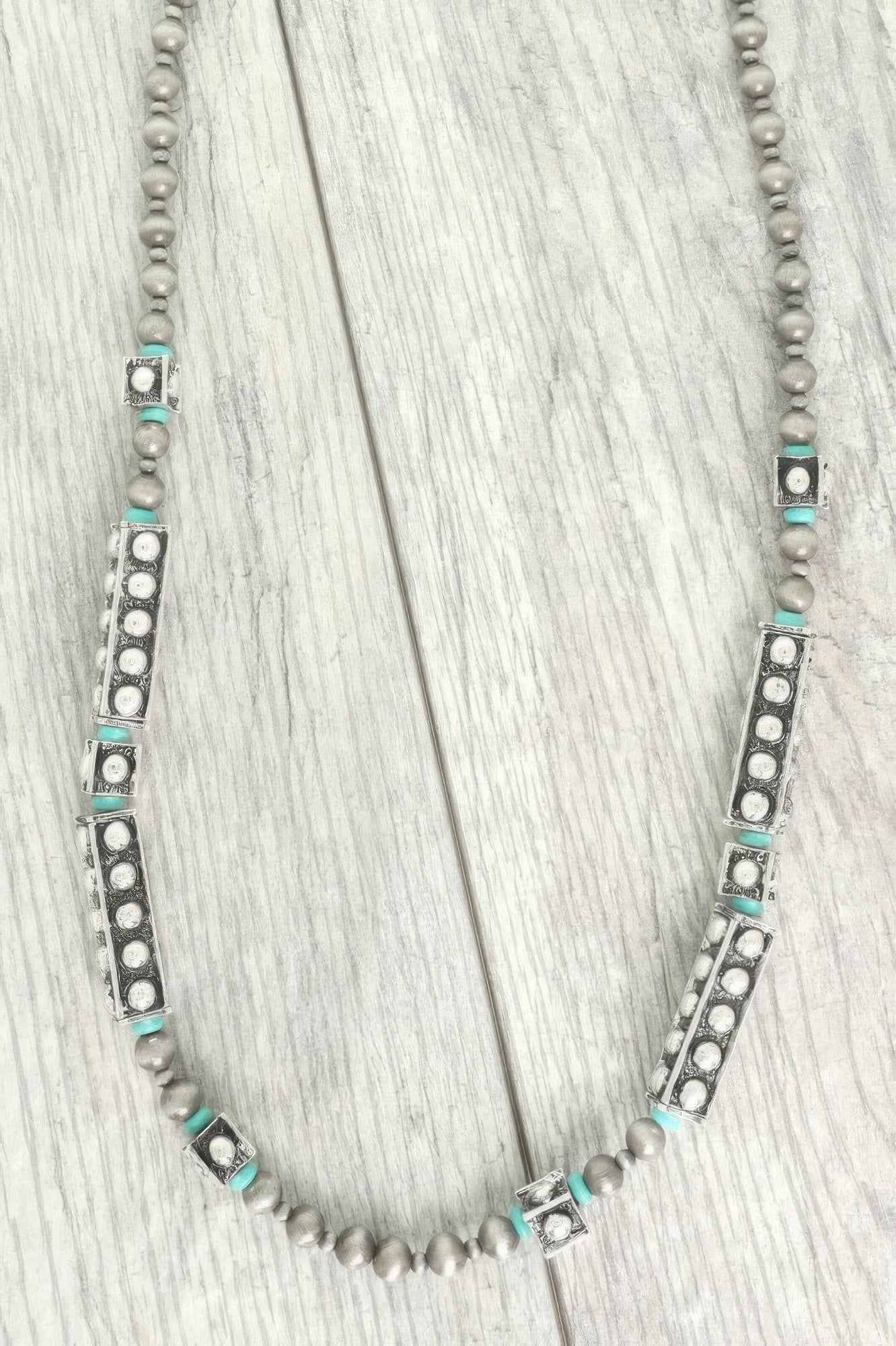 Western Theme Navajo Barrel Bead Necklace