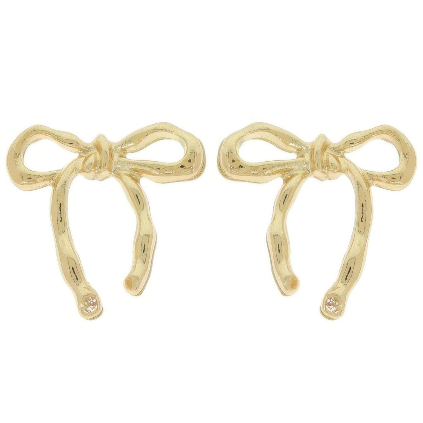 Long Tail Bow Ribbon Post Earrings