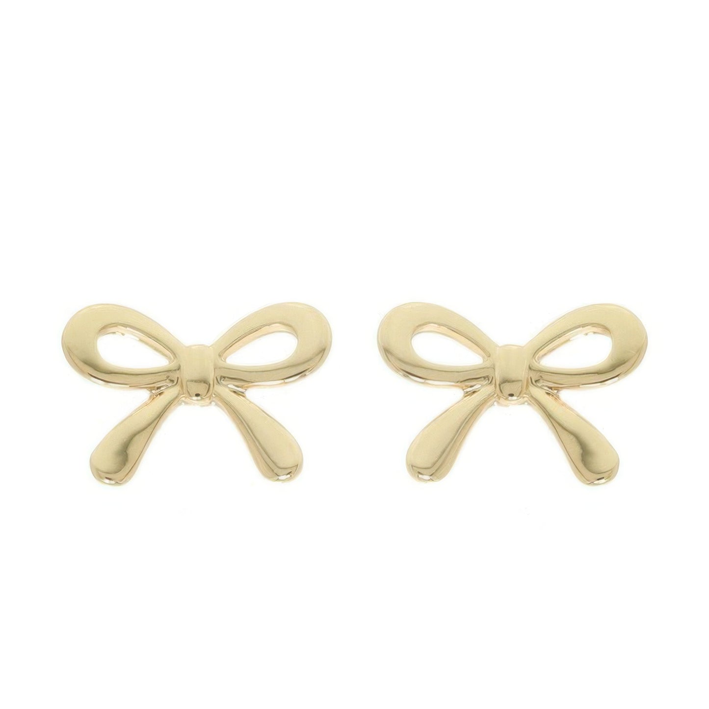 Short Tail Bow Ribbon Post Earrings