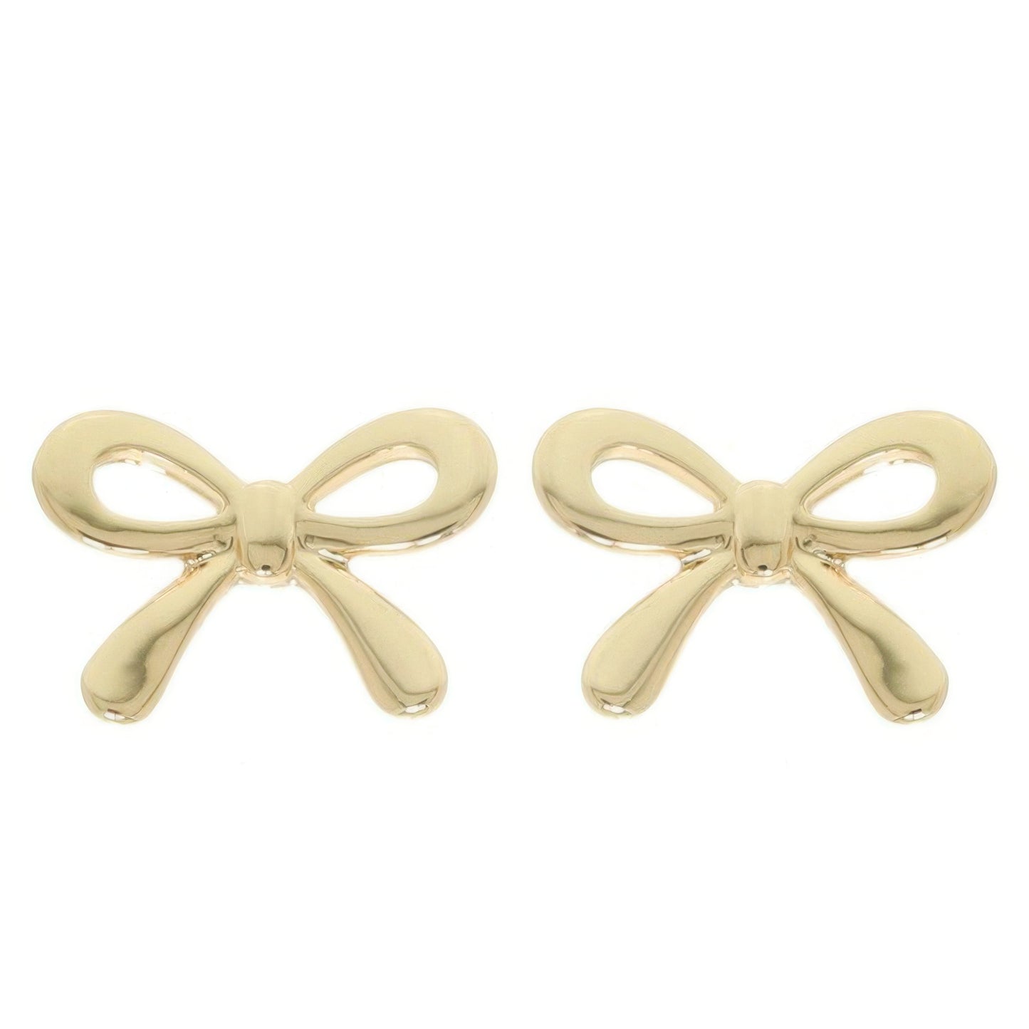 Short Tail Bow Ribbon Post Earrings