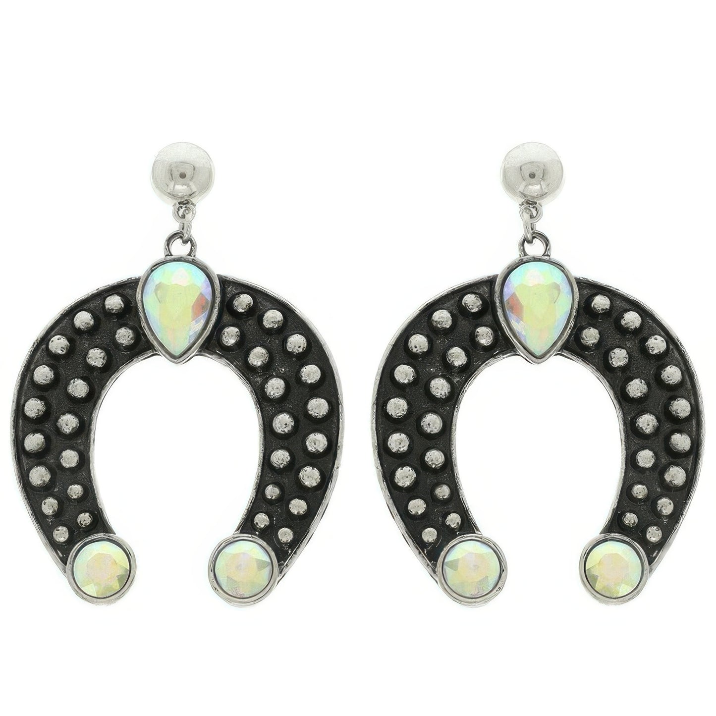 Western Squash Blossom Concho Earrings