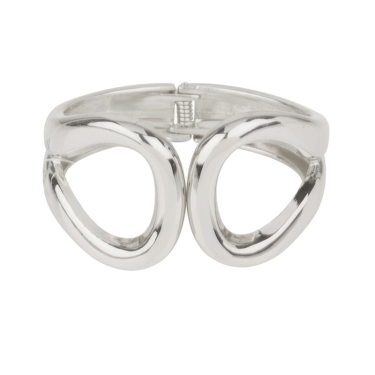 Open Inlay Hinged Bangle Bracelet