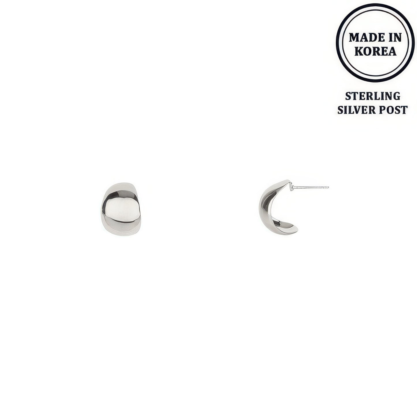 Flash-plated Huggie Hoop Earrings
