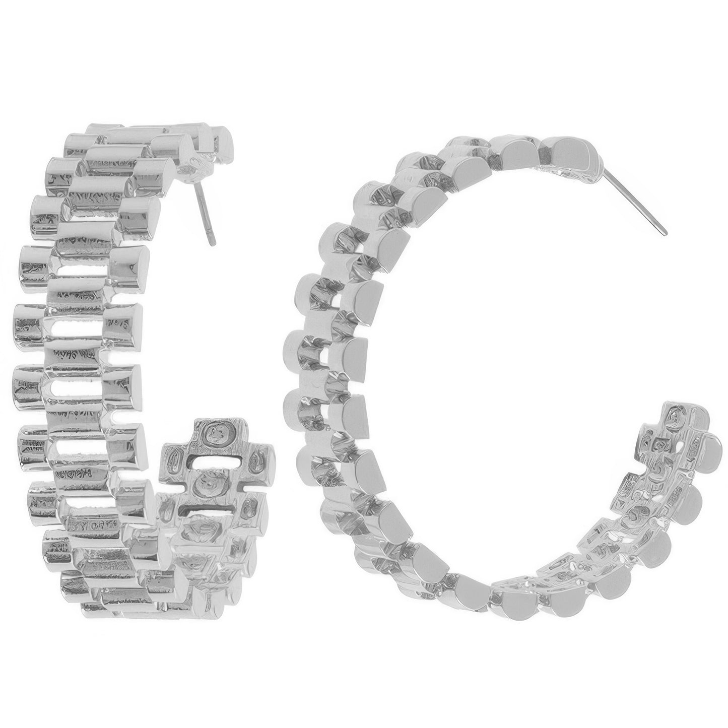 Chunky Chain Link Hoop Earrings