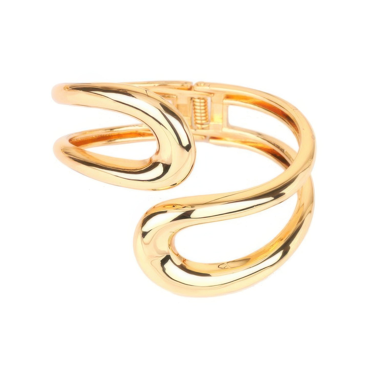 Asymmetrical Open Inlay Bypass Bracelet