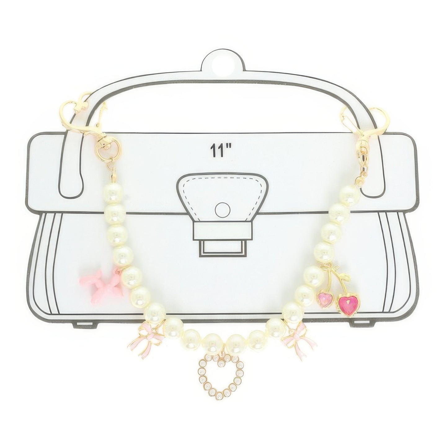 Whimsical Theme Pearl Bag Charm Chain