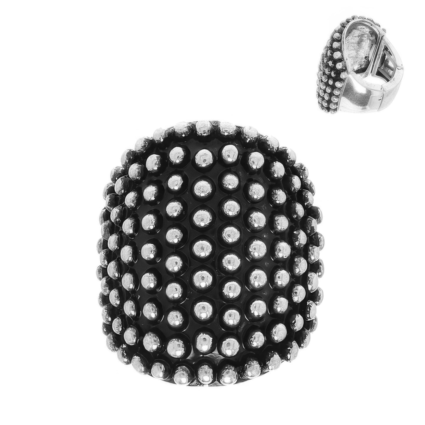 Western Bubble Pave Stretch Ring