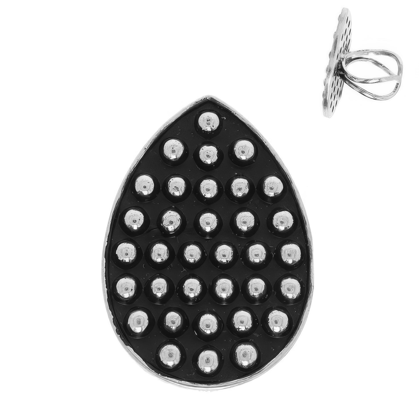 Western Bubble Teardrop Cuff Ring
