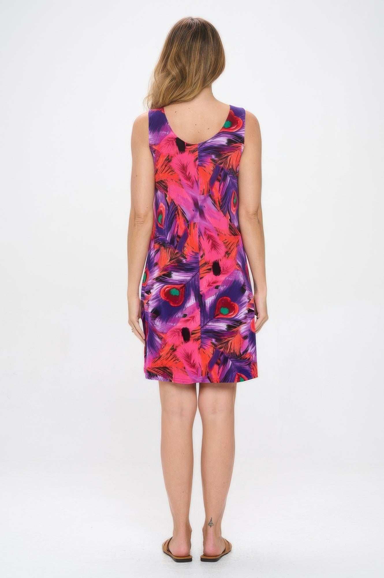 Print Sleeveless Tank Dress