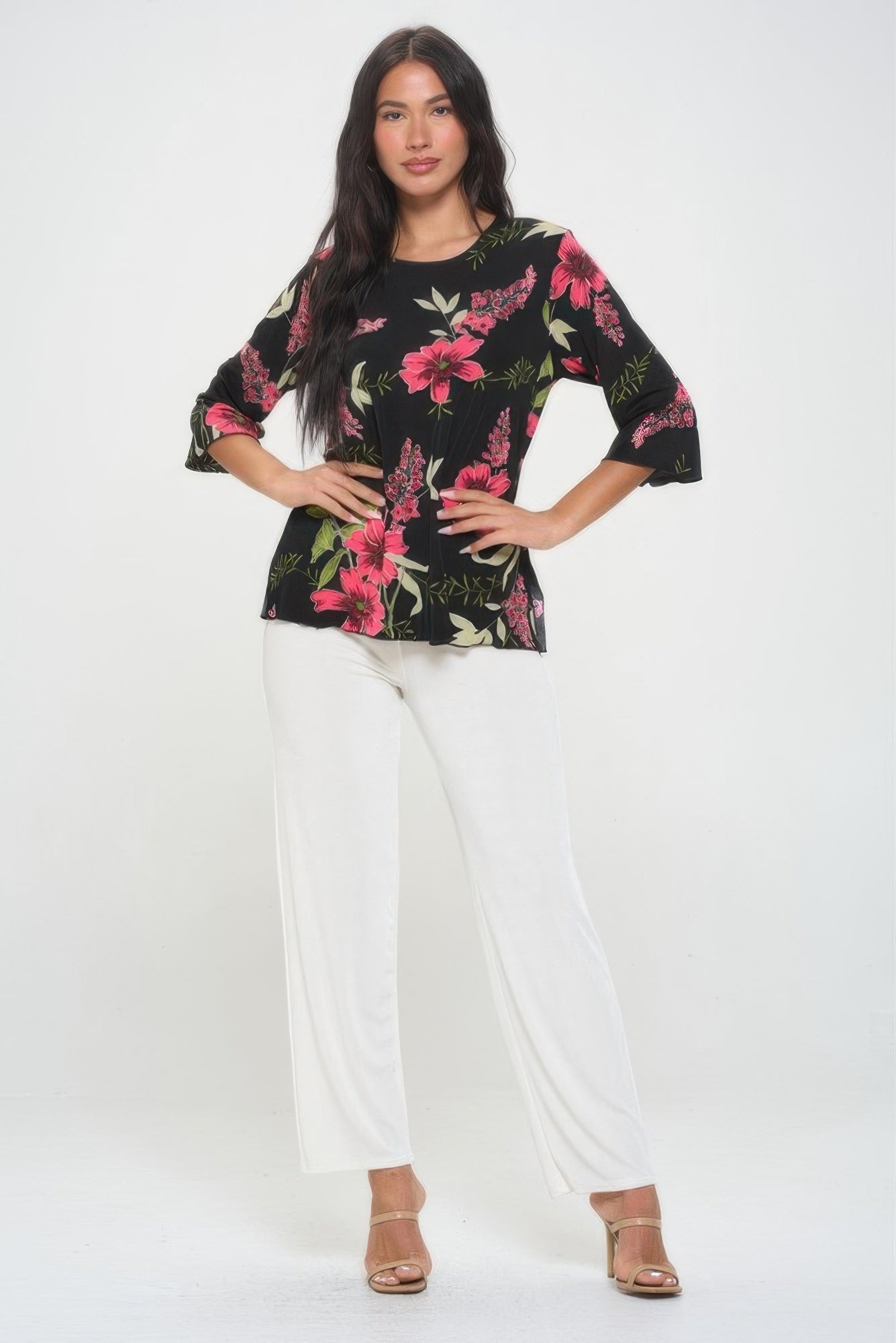 Print Hit Merrow Top