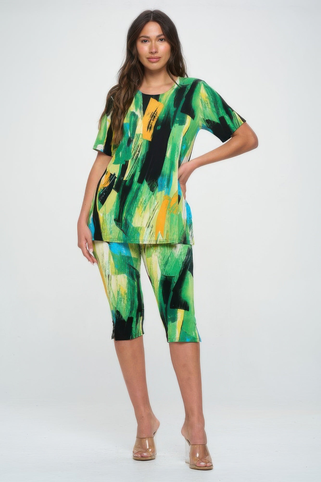 Matching Capri Pant Set In Plus Size