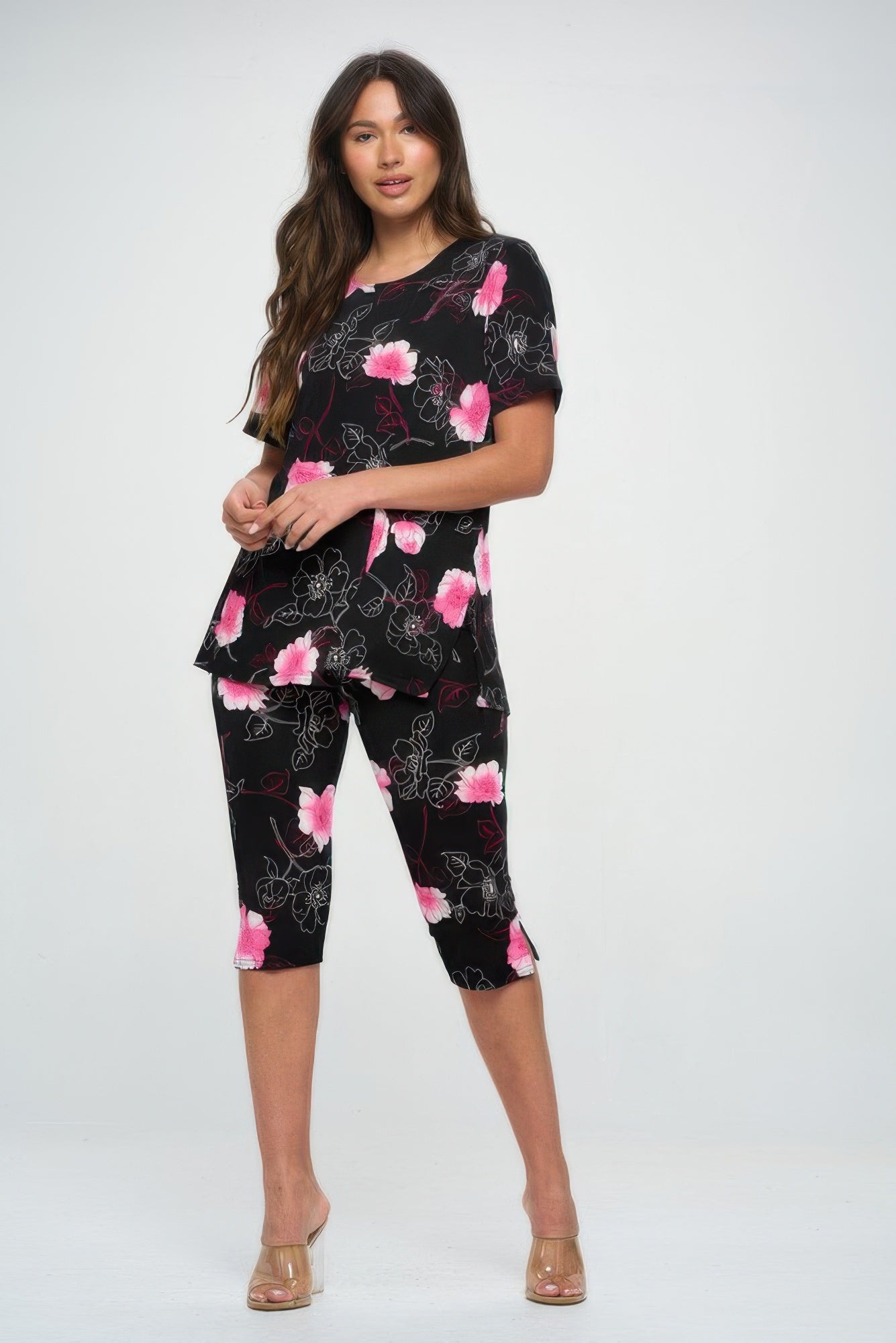Matching Capri Pant Set In Plus Size