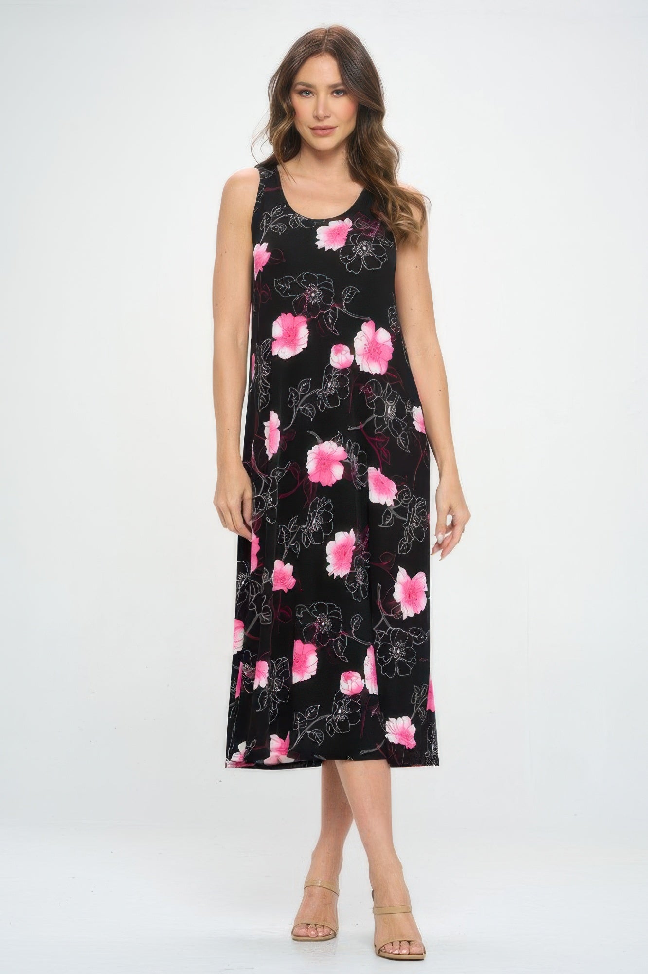 Sleeveless And Soft Round-neckline Long