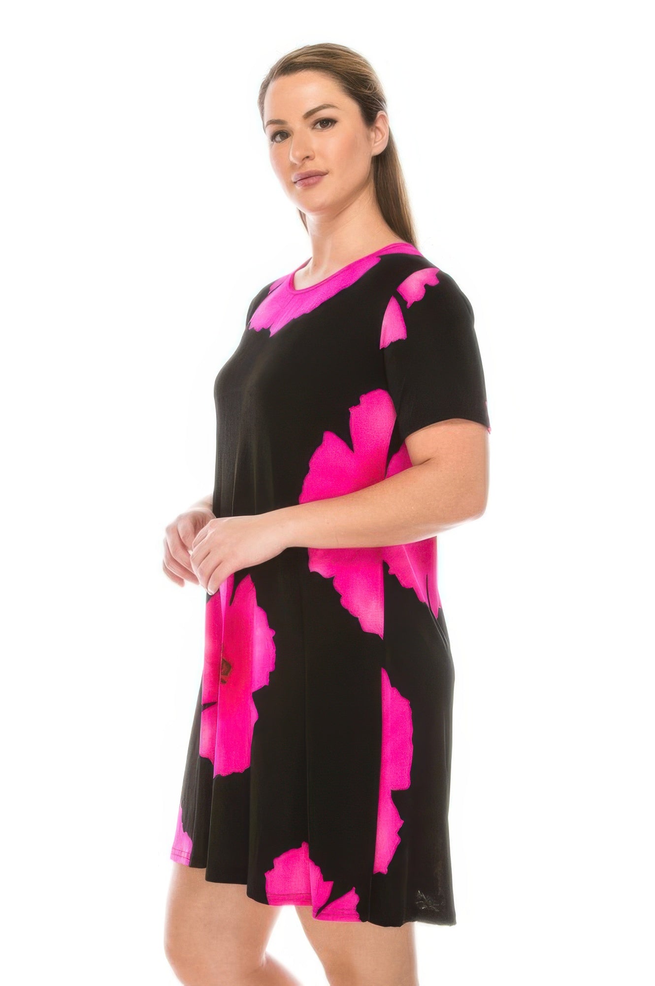 Plus Size Print Missy Dress Short Sleeve