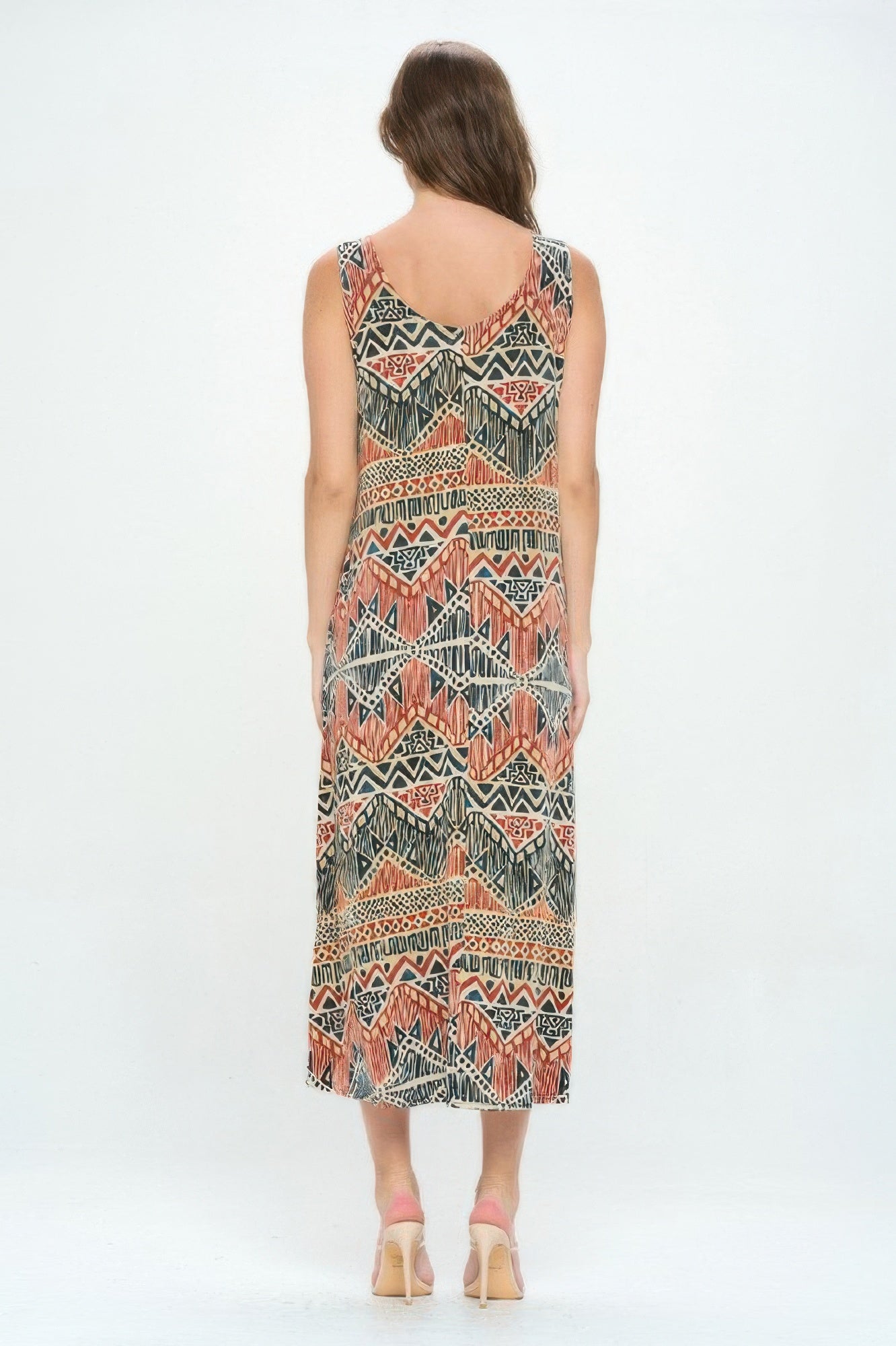 Sleeveless And Soft Round-neckline Long