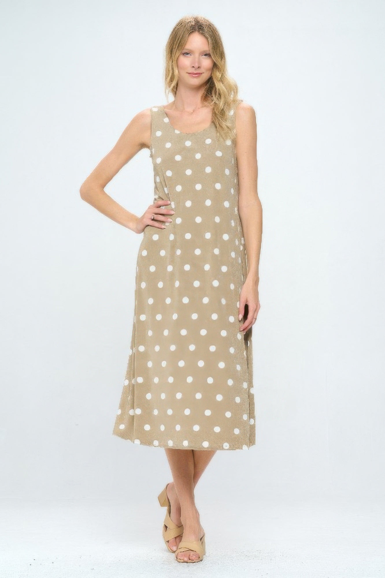 Short Sleeve And Soft Round-neckline Long Dress